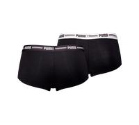 Panty PUMA "PUMA WOMEN MINI SHORT 2P", Damen, Gr. L, schwarz, Jersey, Obermaterial: 57% Baumwolle, 38% Modal, 5% Elasthan, körpernah, Unterhosen Panty, schmaler Logo-Gummibund (98511024-L) schwarz