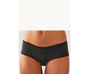 Panty S.OLIVER "Camille", Damen, Gr. 32/34, schwarz, Microtouch, Obermaterial: 85% Polyamid, 15% Elasthan, körpernah, Unterhosen Panty, mit feiner Spitzenborte (76580637-32) schwarz