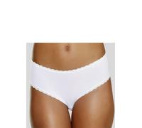 Panty S.OLIVER "Camille", Damen, Gr. 44/46, weiß, Microtouch, Obermaterial: 85% Polyamid, 15% Elasthan, körpernah, Unterhosen Panty, mit feiner Spitzenborte (53305660-44) weiß