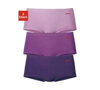 Panty S.OLIVER, Damen, Gr. 32/34 (S), bunt (beere, lila), Jersey, Obermaterial: 90% Baumwolle, 10% Elasthan (LYCRA), unifarben, körpernah, Unterhosen, aus elastischer Baumwoll-Qualität (366557-32) bee