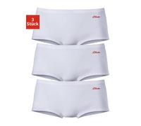 Panty S.OLIVER, Damen, Gr. 32/34 (S), weiß, Jersey, Obermaterial: 90% Baumwolle, 10% Elasthan (LYCRA), unifarben, körpernah, Unterhosen Panty, aus elastischer Baumwoll-Qualität (539506-32) weiß