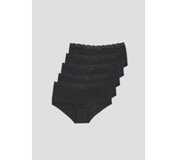 Panty S.OLIVER, Damen, Gr. 32/34, schwarz, Jersey, Obermaterial: 95% Baumwolle, 5% Elasthan, unifarben, körpernah, Unterhosen Panty, aus elastischer Baumwoll-Qualität, mit Aufbewahrungsbox (77671461-3