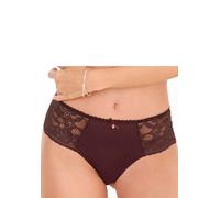 Panty S.OLIVER "Livie", Damen, Gr. 44/46, lila (cassis), Spitze, Obermaterial: 87% Polyamid, 13% Elasthan, Unterhosen Panty, mit zarter Jacquardspitze und feinem Soft-Mesh (13530823-44) cassis