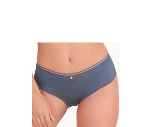 Panty S.OLIVER "Pauline", Damen, Gr. 44/46, blau (jeansblau), Spitze, Obermaterial: 81% Polyamid, 19% Elasthan, Unterhosen Panty, aus feiner Spitze und weichem Microtouch-Material (16263458-44) jeansb