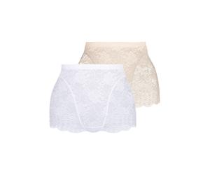Panty SASSA "Functional Lace", Damen, Gr. 105, weiß (weiß, natur), Spitze, Obermaterial: 89% Polyamid, 11% Elasthan, unifarben, normal, Unterhosen Panty, mit Spitzeneinsatz (63617713-105) weiß, natur