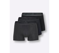 Panty SCHIESSER, Herren, Gr. 5, 3 Stk., schwarz, anthrazit, 95% Baumwolle, 5% Elasthan, Unterhosen Panty (47408406-5) schwarz, anthrazit