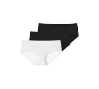 Panty SCHIESSER "Panty 3er Pack", Damen, Gr. M, schwarz (schwarz, schwarz, weiß), Obermaterial: 50% Baumwolle CO. 40% Polyamid PA. 10% Elasthan EL., Unterhosen Panty (75568028-M) schwarz, schwarz, wei