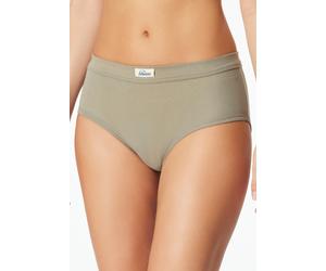 Panty SCHIESSER "Revival Kollektion", Damen, Gr. 36, 713, grün, Feinripp, Obermaterial: 95% Baumwolle, 5% Elasthan, körpernah, Unterhosen Panty, mit platziertem Rippmuster und breitem Bundgummi (12420