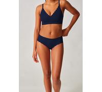 Panty SKINY "Sensation", Damen, Gr. 42, cheeky navy, Microfaser, Obermaterial: 56% Polyamid, 44% Elasthan, unifarben, körpernah, Unterhosen Panty, hüftig geschnitten, gewellte Kanten (32937828-42) che