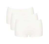 Panty SLOGGI "GO Daily Cotton", Damen, Gr. L, weiß (silk weiß), Single Jersey, Obermaterial: 95% Baumwolle, 5% Elasthan, Unterhosen Panty, Glanz-Effekt Details, elastisch, bequem, Baumwollmix (6119643