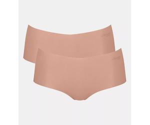 Panty SLOGGI "ZERO Modal 2.0 Short 2P", Damen, Gr. M, beige (cameo braun), Single Jersey, Obermaterial: 82% Modal, 18% Elasthan, Unterhosen Panty, nahtlos und weich (59389426-M) cameo braun