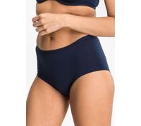 Panty SPEIDEL "Cotton&More", Damen, Gr. 40, blau (blauberry), Single Jersey, Obermaterial: 56% Baumwolle, 34% Polyamid, 10% Elasthan, unifarben, Unterhosen Panty, bequem, basic, ohne Seitennähte, Baum