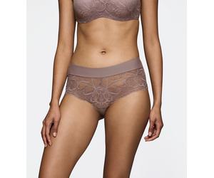 Panty TRIUMPH "Body Make-Up Illusion Lace", Damen, Gr. 46, grau (pigeon grau), Microtouch, Obermaterial: 80% Polyamid, 20% Elasthan. Spitze: 92% Polyamid, 8% Elasthan, leicht glänzend, unifarben, körp