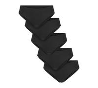 Panty URBAN CLASSICS "Urban Classics Ladies Basic Cotton Brazilian 5-Pack", Damen, Gr. L, schwarz (schwarz, schwarz, schwarz, schwarz, schwarz), 95% Baumwolle, 5% Elasthan, unifarben, Unterhosen Panty