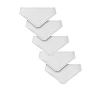 Panty URBAN CLASSICS "Urban Classics Ladies Basic Cotton Brazilian Lace 5-Pack", Damen, Gr. M, weiß, weiß, weiß, weiß, weiß, 95% Baumwolle, 5% Elasthan, unifarben, Unterhosen Panty (24566700-M) weiß,