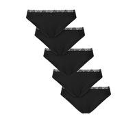 Panty URBAN CLASSICS "Urban Classics Ladies Basic Cotton Brazilian Lace 5-Pack", Damen, Gr. XL, schwarz, schwarz, schwarz, schwarz, schwarz, 95% Baumwolle, 5% Elasthan, unifarben, Unterhosen Panty (28