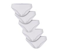 Panty URBAN CLASSICS "Urban Classics Ladies Basic Cotton Slip 5-Pack", Damen, Gr. XS, weiß, weiß, weiß, weiß, weiß, 95% Baumwolle, 5% Elasthan, unifarben, Unterhosen Panty (53499108-XS) weiß, weiß, we