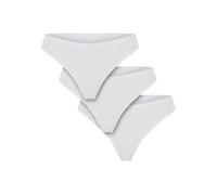 Panty URBAN CLASSICS "Urban Classics Ladies Bonded Brazilian 3-Pack", Damen, Gr. M, weiß, 90% Nylon, 10% Elasthan, unifarben, Unterhosen Panty (67181041-M) weiß