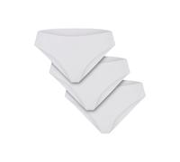 Panty URBAN CLASSICS "Urban Classics Ladies Lasercut Brazilian 3-Pack", Damen, Gr. M, weiß, 80% Nylon, 20% Elasthan, unifarben, Unterhosen Panty (57302125-M) weiß