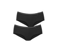 Panty VIVANCE, Damen, Gr. 36/38, 2 Stk., 2x schwarz, Trikot, Obermaterial: 82% Baumwolle, 11% Polyamid, 7% Elasthan, Unterhosen Panty, aus weicher Baumwollqualität (93936643-36) 2x schwarz