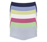 Panty VIVANCE, Damen, Gr. 36/38, bunt (hellblau, hellgrün, pink, weiß, gelb, blau, dunkelblau), Single Jersey, Obermaterial: 95% Baumwolle, 5% Elasthan, unifarben, bequem, Unterhosen Panty, in frische