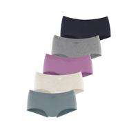 Panty VIVANCE, Damen, Gr. 40/42, bunt (anthrazit meliert, beige meliert, flieder, eukalyptus, navy), Single Jersey, Obermaterial: 95% Baumwolle, 5% Elasthan, meliert, unifarben, körpernah, Unterhosen
