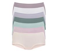 Panty VIVANCE, Damen, Gr. 40/42, bunt (rosa, puder, grün, flieder, weiß), Single Jersey, Obermaterial: 95% Baumwolle, 5% Elasthan, unifarben, bequem, Unterhosen Panty, in frischen und gedeckten Farben
