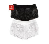 Panty VIVANCE, Damen, Gr. 52/54, schwarz-weiß (weiß, schwarz), Spitze, Obermaterial: 92% Polyamid, 8% Elasthan (LYCRA). Spitze: 90% Polyamid, 10% Elasthan, unifarben, körpernah, Unterhosen Panty, weic