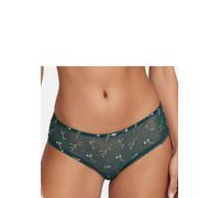Panty VIVANCE "Thea", Damen, Gr. 40/42, petrol, Mesh, Obermaterial: 83% Polyamid, 12% Elasthan, 5% Polyester, Unterhosen Panty, mit Blumen aus feiner Stickereispitze, sexy Dessous (67196503-40) petrol