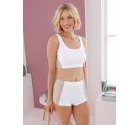 Panty WÄSCHEPUR, Damen, Gr. 44, 2 Stk., weiß, hellgrau, 75% Baumwolle, 25% Polyester, Unterhosen Panty (88968318-44) weiß, hellgrau