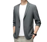 PANVER Anzug Jacke Männer Hochzeit Bankett Business Blazer Regular Fit Mode Casual Übergangsjacke Herren A-Dark Grey 4XL