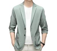 PANVER Anzug Jacke Männer Hochzeit Bankett Business Blazer Regular Fit Mode Casual Übergangsjacke Herren F-Green M