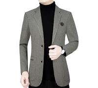 PANVER Anzug Jacke Männer Hochzeit Bankett Business Casual Blazer Regular Fit Einfarbig Übergangsjacke Herren J-Grey M