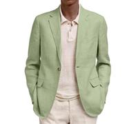 PANVER Anzug Jacke Männer Hochzeit Bankett Temperament Mode Blazer Regular Fit Business Casual Übergangsjacke Herren D-Light Green M
