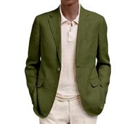 PANVER Anzug Jacke Männer Hochzeit Bankett Temperament Mode Blazer Regular Fit Business Casual Übergangsjacke Herren B-Army Green 3XL