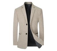 PANVER Anzug Jacke Männer Hochzeit Bankett Temperament Mode Blazer Regular Fit Casual Einzigartig Übergangsjacke Herren P-Light Coffee XL
