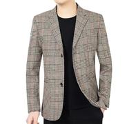 PANVER Anzug Jacke Männer Hochzeit Bankett Temperament Mode Blazer Regular Fit Casual Einzigartig Übergangsjacke Herren E-Coffee 3XL