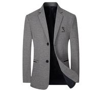 PANVER Anzug Jacke Männer Hochzeit Bankett Temperament Mode Blazer Regular Fit Casual Einzigartig Übergangsjacke Herren O-Dark Grey M