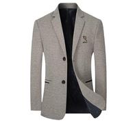 PANVER Anzug Jacke Männer Hochzeit Bankett Temperament Mode Blazer Regular Fit Casual Einzigartig Übergangsjacke Herren N-Dark Brown 3XL