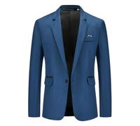PANVER Anzug Jacke Männer Regular Fit Business Casual Übergangsjacke Herren Hochzeit Bankett Mode Temperament Blazer G-Royal Blue XL