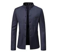 PANVER Anzug Jacke Männer Regular Fit Business Casual Übergangsjacke Herren Hochzeit Bankett Mode Temperament Blazer K-Navy XL