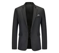 PANVER Anzug Jacke Männer Regular Fit Business Casual Übergangsjacke Herren Hochzeit Bankett Mode Temperament Blazer C-Black M