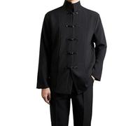 PANVER Anzug Jacke Männer Regular Fit Casual Gutaussehend Übergangsjacke Herren Hochzeit Bankett Temperament Mode Blazer F-Black L