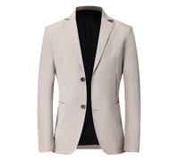 PANVER Anzug Jacke Männer Regular Fit Mode Casual Übergangsjacke Herren Hochzeit Bankett Business Einfarbig Blazer H-Coffee L