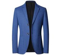 PANVER Anzug Jacke Männer Regular Fit Mode Casual Übergangsjacke Herren Hochzeit Bankett Einfarbig Business Blazer I-Dark Blue 4XL