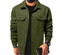 PANVER Jacke Herren Regular Fit Warm Komfortabel Langarm Jacke Herren Casual Mode Sport Outdoorjacke Herren Jugend Klassisch All-Match Übergangsjacke Herren D-Army Green XXL