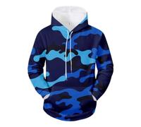 PANVER Kapuzen Herren 3D Digitales Drucken Langärmeliges Sweatshirt Jugend Persönlichkeit Trend Pullover HH-08 3XL