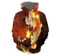 PANVER Kapuzen Herren Jugend Persönlichkeit Trend Pullover 3D Digitales Drucken Langärmeliges Sweatshirt CC-03 3XL