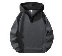 PANVER Kapuzen Herren Sport Casual Mode Reißverschlussleiste Sweatjacke Klassisch All-Match Einfarbig Langärmeliges Sweatshirt F-Dark Grey M