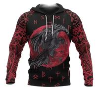 PANVER Kapuzenpullover Herren Jugend Persönlichkeit Trend Streetwear 3D Digitales Drucken Casual Langärmeliges Sweatshirt AA-01 3XL